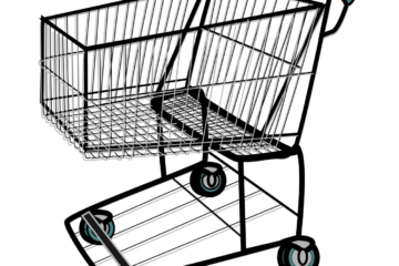 Shopping cart png sticker, transparent